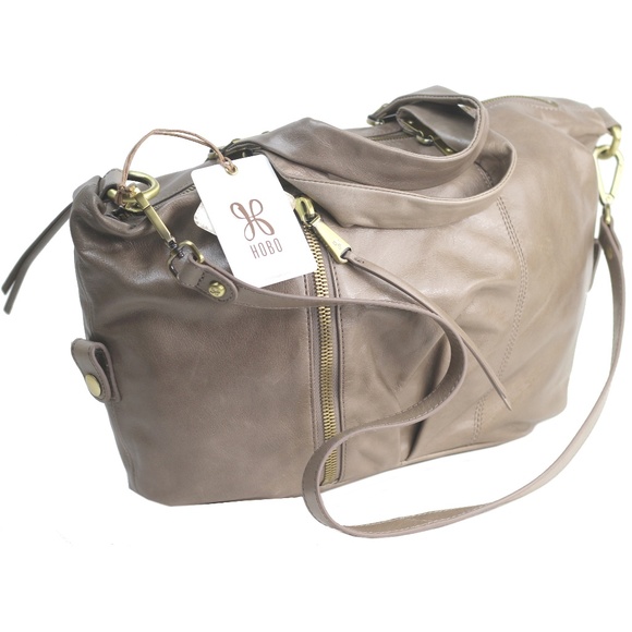 HOBO Handbags - HOBO DERBY Leather Crossbody Convertible Bag ASH